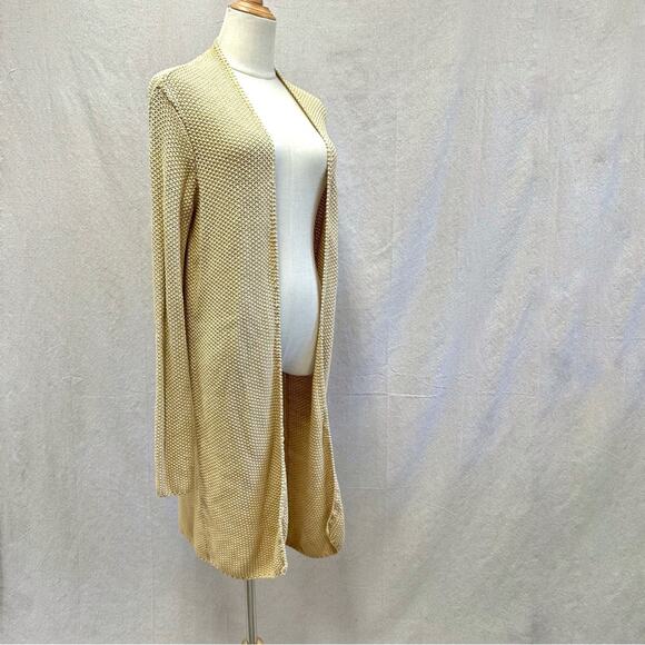 Ralph Lauren Black Label woven cotton longline open cardigan‎ sweater Size Large - Picture 2 of 12